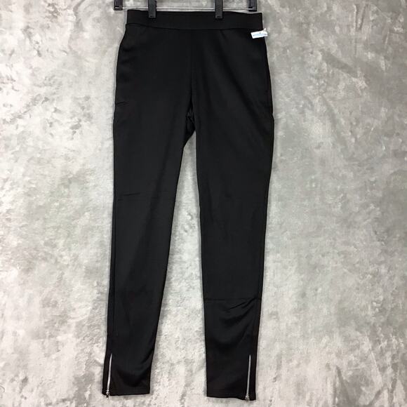 Josie Natori Ponte Skinny Pants Women’s XS Black Pull-On Ankle Zip Stretch NWOT - Picture 3 of 14